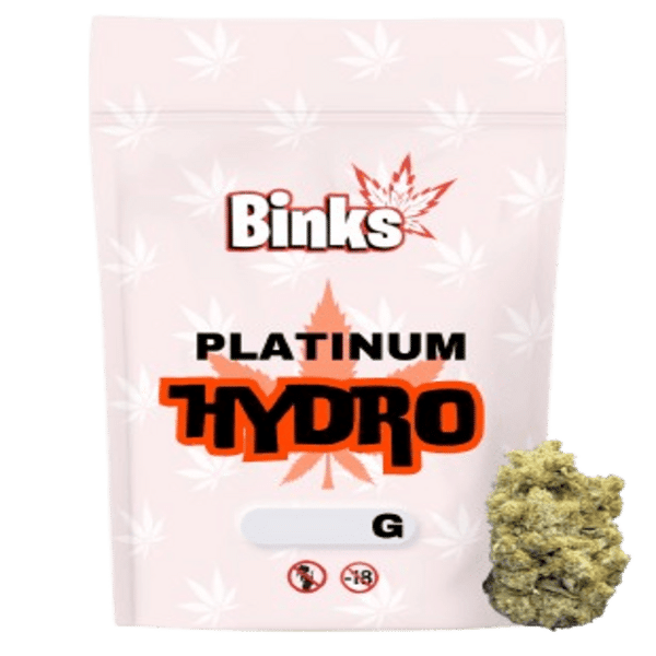 paquet contentant des têtes de fleur de CBD Platinum Hydro